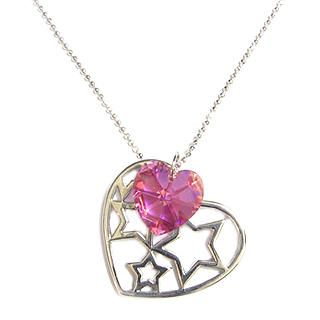 'Starry Heart' - Pink Lovers Necklace with Swarovski Crystals 'Starry Heart' - Pink Lovers Necklace with Swarovski Crystals