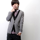 SeventyAge - Mock Two-Piece Long Sleeve Cardigan