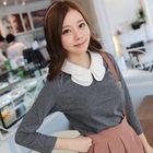 NamuDDalgi - Layered Collar 3/4-Sleeve Top