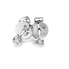 MaBelle - 18K White Gold Diamond Earrings