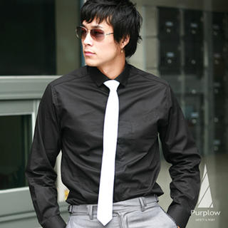 Double Stitched Basic Shirt in Black Double Stitched Basic Shirt in Black