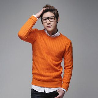 Cable-Knit Wool Sweater