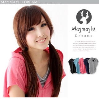 Hooded V-Neck Short-Sleeve Tee Hooded V-Neck Short-Sleeve Tee