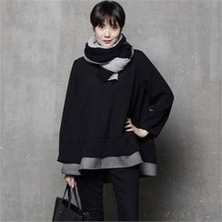 HALUMAYBE - Layered-Hem Top HALUMAYBE - Layered-Hem Top