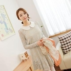 SUVINSHOP - Collar-Accent Lace Dress