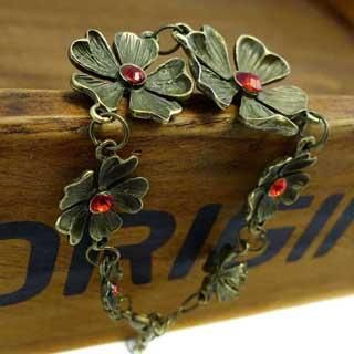 Diamond Flowers Bracelet -Copper Diamond Flowers Bracelet -Copper
