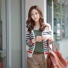 CLICK - Striped Knit Cardigan
