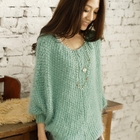 Tokyo Fashion - Batwing-Sleeve Furry Knit Sweater