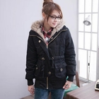 CatWorld - Faux-Fur-Trim Hooded Jacket