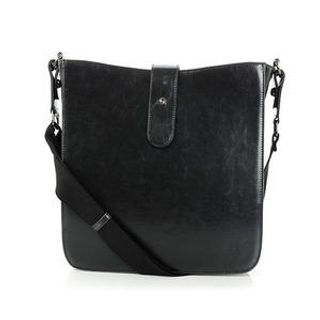 Faux Leather Messenger Bag