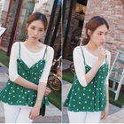 midnightCOCO - Elbow-Sleeve Sheer T-Shirt