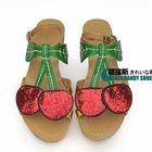 Grace Candy - Sequined Cherry-Detail Sandals