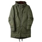 TOKIO - Leopard Print-Trim Hooded Long Jacket 