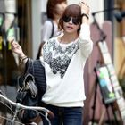 REDOPIN - Lace Printed Pullover