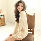 Tokyo Fashion - Boat-Neck Cable-Knit Sweater
