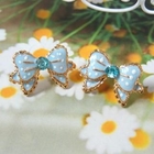 Angelove - Faux-Pearl with Flower Earrings