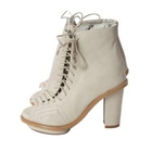 BENGGIRL - Open-Toe Lace-Up Ankle Boots