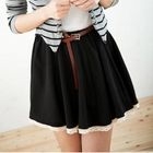 CatWorld - Crocheted-Trim Skirt with Belt