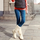 Ando Store - Fleece-Trim Corduroy Skinny Pants