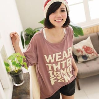Dip-Back Printed Top