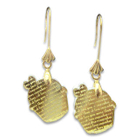 Sweet & Co. - I Love Cupcakes Mirror Gold Charm Earrings