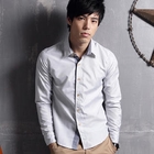 MR.PARK - Contrast-Trim Pinstriped Shirt