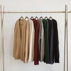 JUSTONE - V-Neck Buttoned Colored Cardigan JUSTONE - V-Neck Buttoned Colored Cardigan