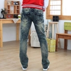 SEOBEAN - Washed Straight-Cut Jeans