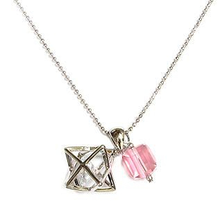 'Wisdom' - Pink Lovers Necklace with Swarovski Crystals