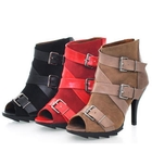 Smoothie - Open-Toe Belted Ankle Boots