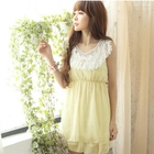 Tokyo Fashion - Beaded Lace-Collar Chiffon Tunic