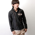 SeventyAge - Leopard-Print Pocket Long Sleeve Shirt with Hood
