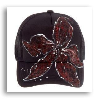 Orchid Trucker Cap - Red & Black Orchid Trucker Cap - Red & Black