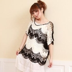 ZOO - Two-Tone Open-Knit Top