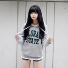 AROOKI - Appliqué Hooded Pullover