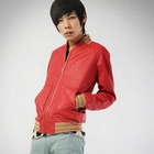 deepstyle - Faux Leather Zipup Jacket