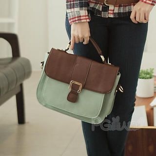 Two-Tone Flap Satchel Two-Tone Flap Satchel