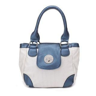 Twist-Lock Pinstripe Shoulder Bag Twist-Lock Pinstripe Shoulder Bag