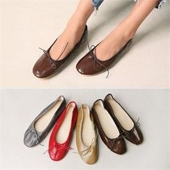 Wifky - Bow-Front Faux-Leather Flats Wifky - Bow-Front Faux-Leather Flats