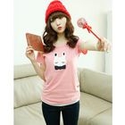 Dodostyle - Short-Sleeve Rabbit Appliqué T-Shirt