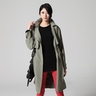 SARAH - Drawstring-Waist Trench Coat