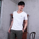 VINTAGE BROTHERS - V-Neck Embroidered T-Shirt