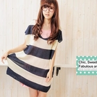 YoungBaby - Scoop-Neck Striped Knit Dress
