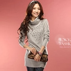 Tokyo Fashion - Turtleneck Studded Knit Top