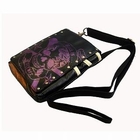 Wizz Spirit - Skull Print Studded Pouch with Strap