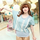 Tokyo Fashion - Set: Tank Top + Lace-Trim Dotted Top