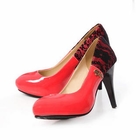 Smoothie - Lace-Panel Patent Pumps