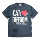 SCOPY - [Unisex] Print Crewneck T-Shirt - Cats Love Freedom