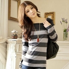 Tokyo Fashion - Boat-Neck Striped Top
