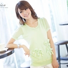 Tokyo Fashion - Rosette Accent Knit Top